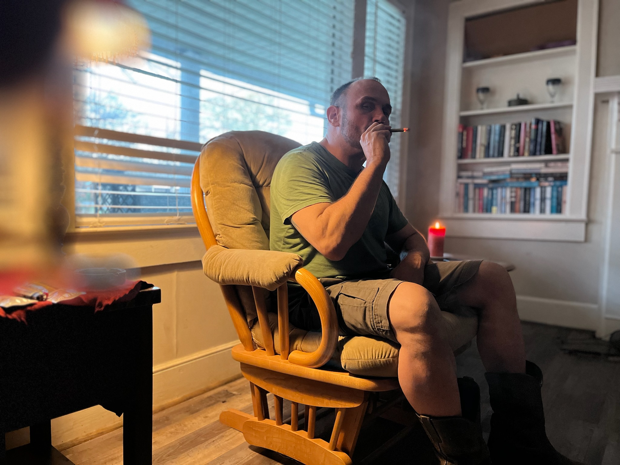 Me, Cigar, Boots (iPhone 13 Portrait Mode)